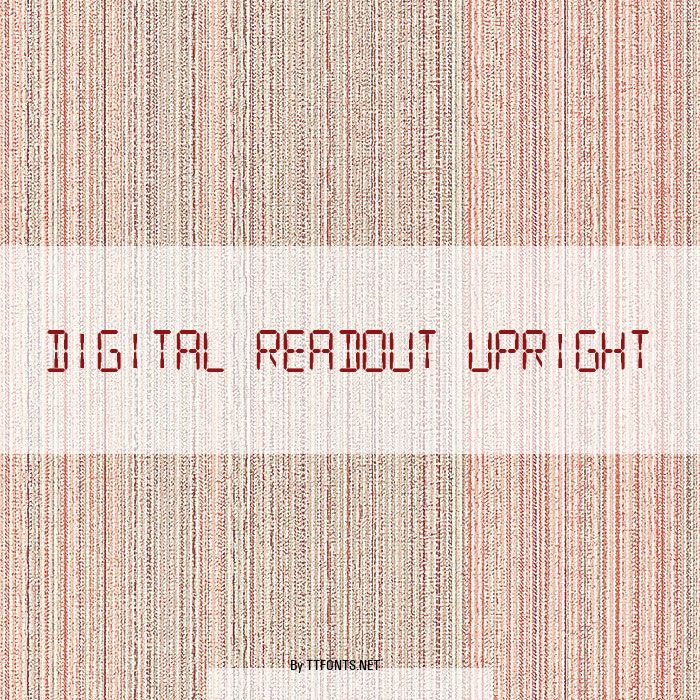 Digital Readout Upright example